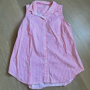 jcrew medium pinstripe button down tank